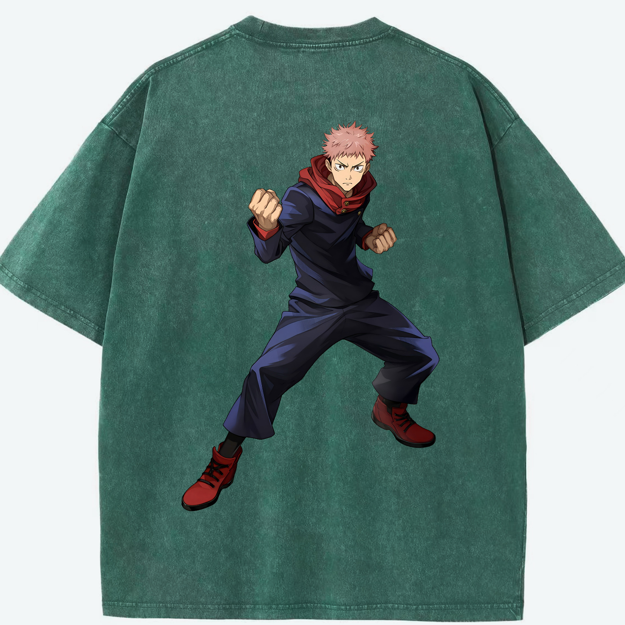 （画像用） 呪術廻戦 Jujutsu Kaisen 綿100% ヴィンテージ風 半袖Tシャツ（背面プリント）